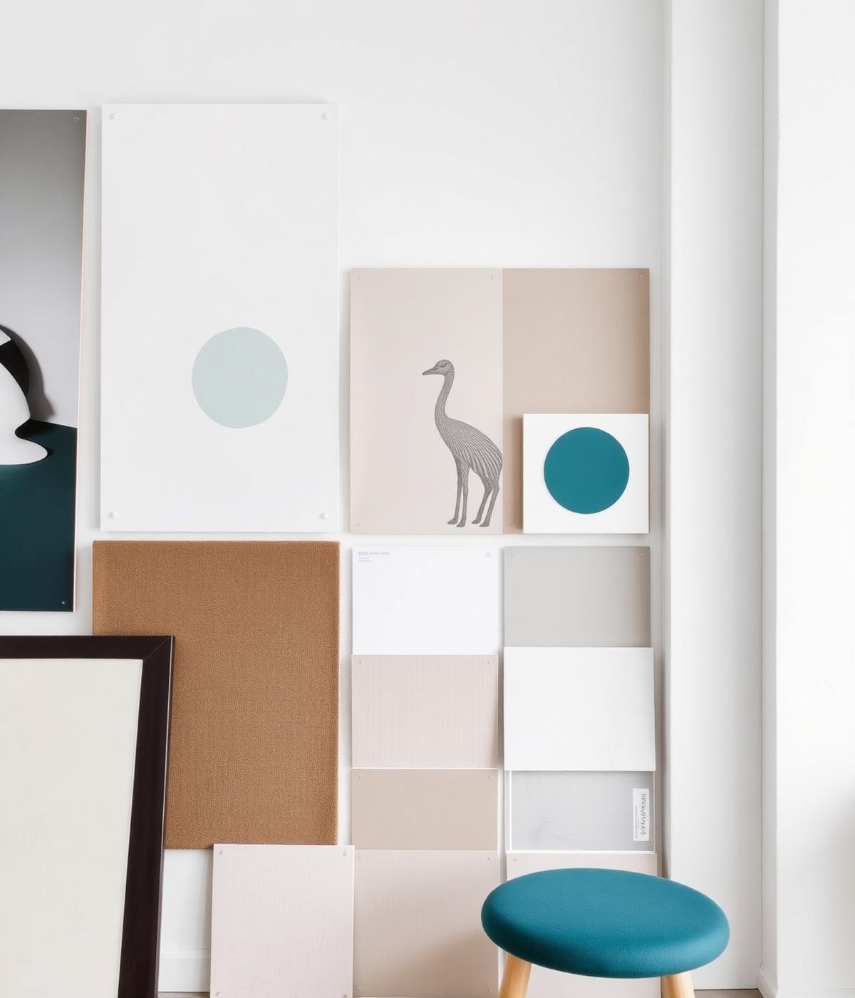 Material and colour samples in the Vinayakk Interior studio